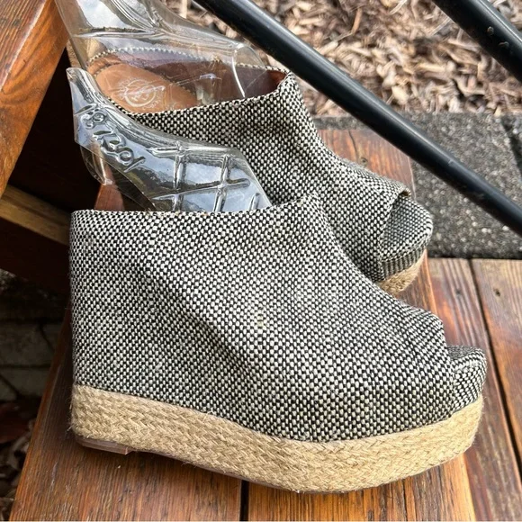 Jeffrey Campbell Havana Last tweed size 9 never worn platform wedge - Picture 3 of 15